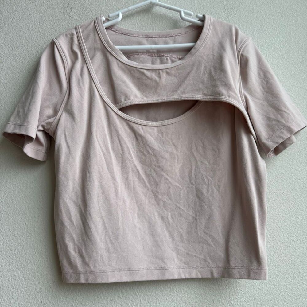 Lululemon Get Centered Short Sleeve *Nulu Color MITP Misty Pink Size 2/4 XS